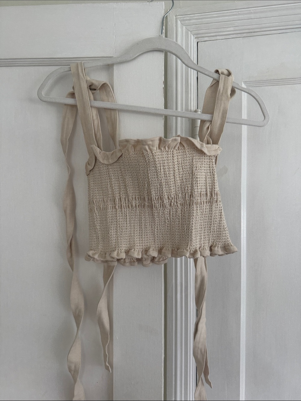 Capulet Beige Crop Top